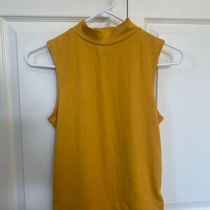 Olivia Rae Mustard Sleeveless Muscle Tee